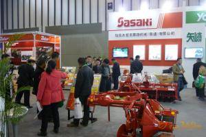 第八届中国（江苏）国际农业机械展览会现场。此图为佐佐木爱克赛路机械（南通）有限公司展厅。