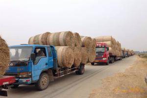 源源不断的送料车。