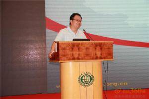 中国农机工业协会执行副会长兼秘书长洪暹国发言。
