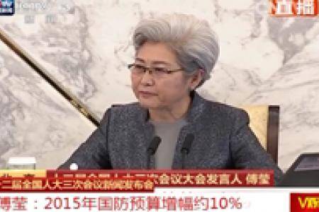 傅莹：2015年国防预算增幅约10%