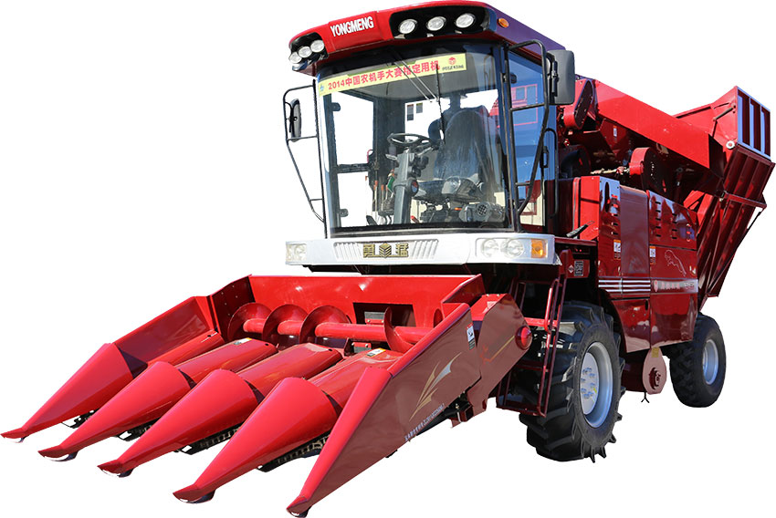 对刀式拉茎,拉茎速度快;专用扶持器,强制喂入,更加适合收割倒伏玉米